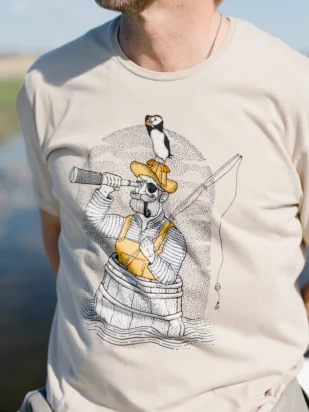 Lakor Fishing in a barrel t-shirt white pepper